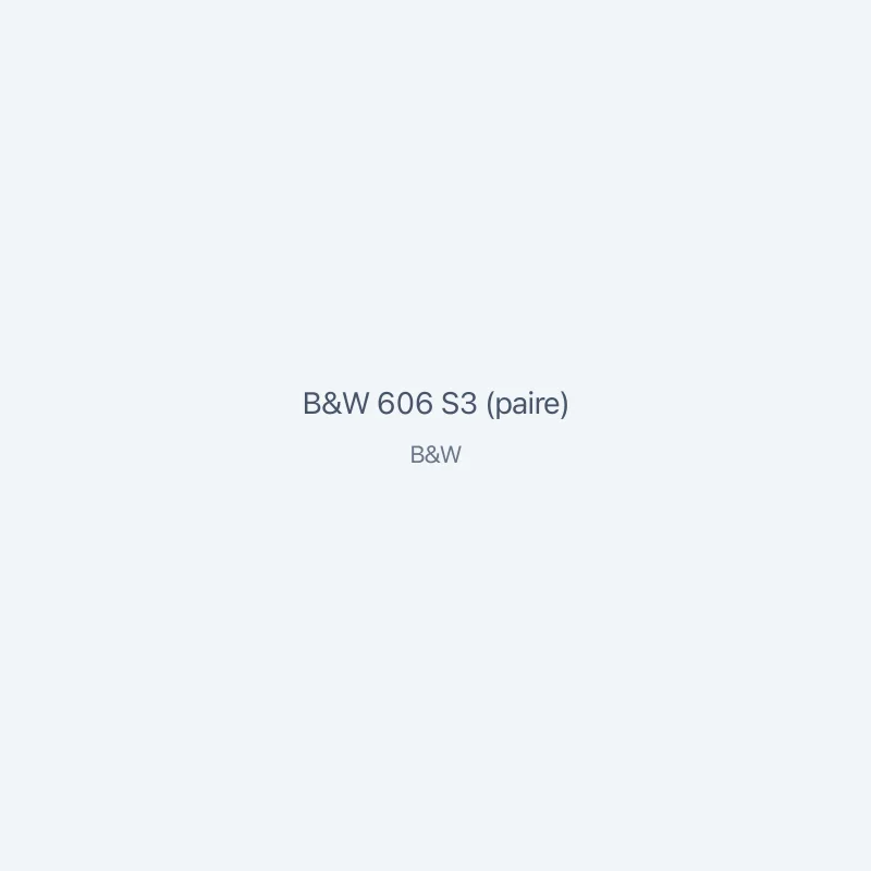 B&W 606 S3 (paire)