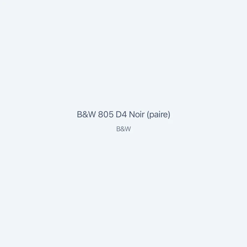 B&W 805 D4 Noir (paire)