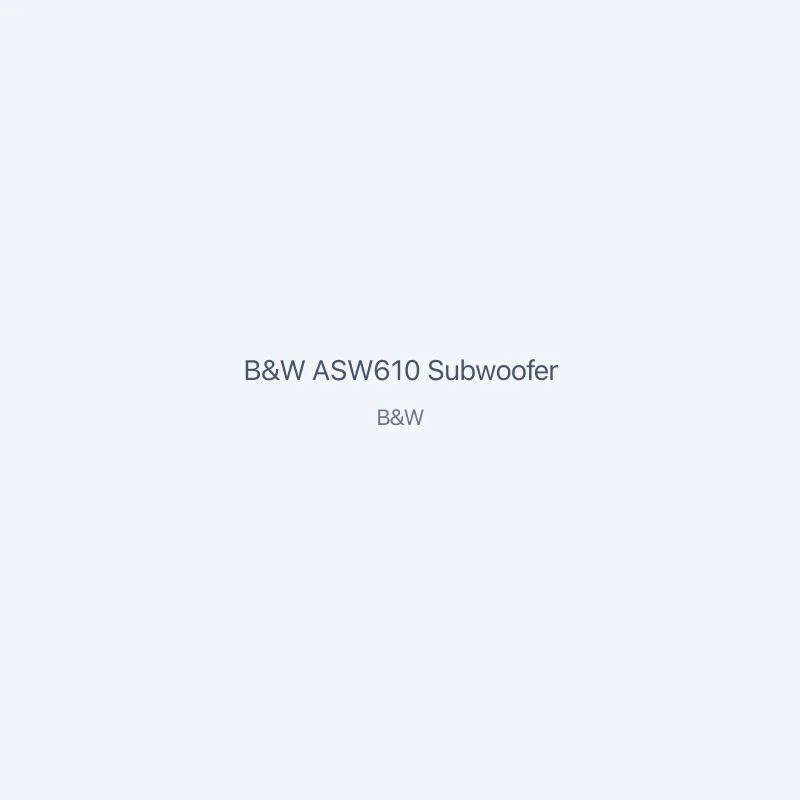 B&W ASW610 Subwoofer