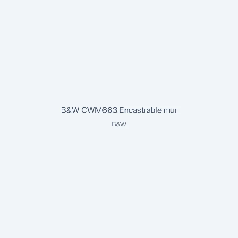 B&W CWM663 Encastrable mur