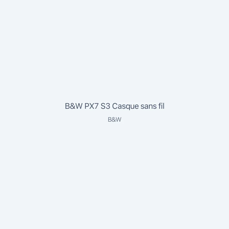 B&W PX7 S3 Casque sans fil