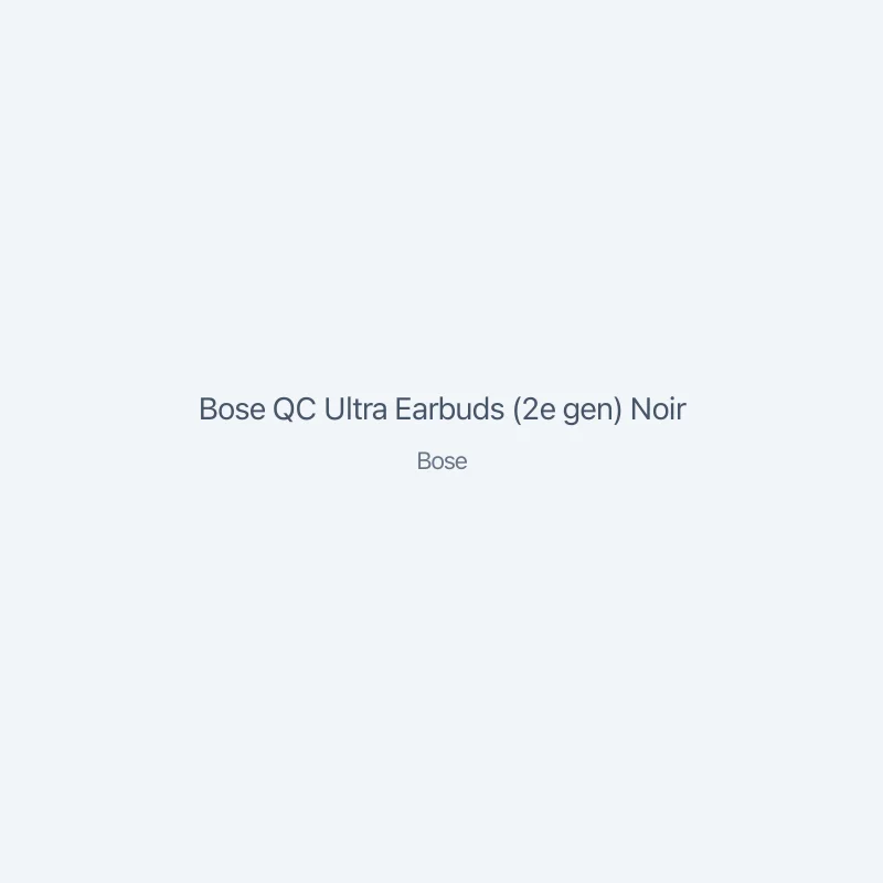 Bose QC Ultra Earbuds (2e gen) Noir